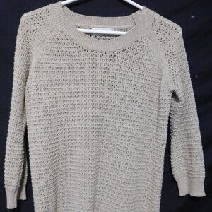 KD KAYDEE Beige Knit Sweater Small Long Sleeve Crew Neck BNWOT